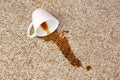 Cup of coffee fell on carpet. Stain is on floor