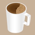 Cup of coffee with foam Royalty Free Stock Photo