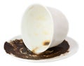 A cup of coffee for fortune telling, isolated Royalty Free Stock Photo