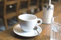 Cup of coffee and glass of water Royalty Free Stock Photo