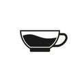 Cup with coffee icon on white background, vector Royalty Free Stock Photo