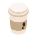 Cup of coffee isometric 3d icon