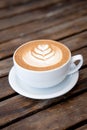 Cup of coffee latte in coffee shop Royalty Free Stock Photo