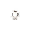 Cup, Coffee Logo Illustration, Simple Line Icon Vector Design