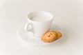 Cup of coffee with milk and cookies Royalty Free Stock Photo