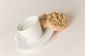 Cup of coffee with milk and cookies Royalty Free Stock Photo