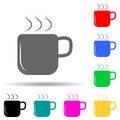 a cup of coffee multi color style icon. Simple glyph, flat vector of conversation and friendship icons for ui and ux, website or