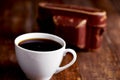 Cup of coffee and old camera Royalty Free Stock Photo