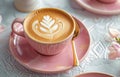 A Cup of Coffee on a Saucer With a Spoon Royalty Free Stock Photo
