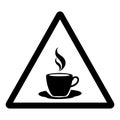 Cup Of Coffee Symbol Sign,Vector Illustration, Isolate On White Background Label. EPS10 Royalty Free Stock Photo