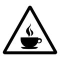 Cup Of Coffee Symbol Sign,Vector Illustration, Isolate On White Background Label. EPS10 Royalty Free Stock Photo