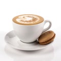 A cup of coffee on a table. High quality photo. Cappuccino on a white background. AI generated Royalty Free Stock Photo