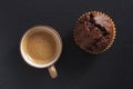 Coffee and chocolate cupcake