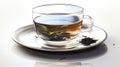 Ethereal Tea Illustration: Photorealistic Accuracy With Sharp Angles