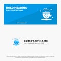 Cup, Coffee, Tea, Love SOlid Icon Website Banner and Business Logo Template