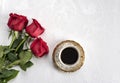 Aroma and taste of a romantic Italian coffee Royalty Free Stock Photo