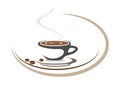 A cup of coffee. Vector icon for coffee shops, websites and applications