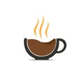 Cup of coffee vector logo design Royalty Free Stock Photo
