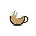 Cup of coffee vector logo design Royalty Free Stock Photo