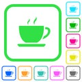 Cup of coffee vivid colored flat icons
