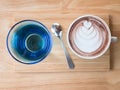 Coffee and Water glass on put the table Royalty Free Stock Photo