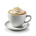A cup of coffee with whipped cream on top Royalty Free Stock Photo