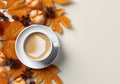 A cup of Colombian coffee with foam forming flowers