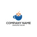 Cup data technology logo template