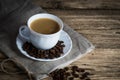 A cup of delicious coffee brewed at home Royalty Free Stock Photo