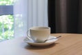 Cup of delicious espresso coffe
