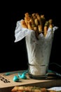 a cup of deliciouse potato sticks Royalty Free Stock Photo