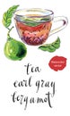 Cup of Earl Grey tea with bergamot,
