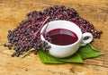 A cup with elder tea Royalty Free Stock Photo