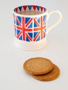 A cup of English tea and biscuits