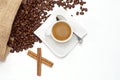 Coffee time - espresso nad cinnamon sticks