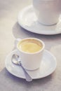 Cup of espresso coffee in the morning Royalty Free Stock Photo