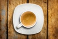 Cup Espresso Coffee Saucer Wooden Table Royalty Free Stock Photo