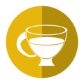 Cup espresso hot beverage-circle icon shadow Royalty Free Stock Photo