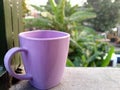 Cup esthetic purple Royalty Free Stock Photo