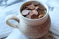 Cup of euro cents Royalty Free Stock Photo