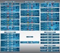 Cup EURO 2016 final match schedule. Football European Championship Soccer. Royalty Free Stock Photo