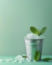 Refreshing Mint Julep With Ice and Mint Leaves