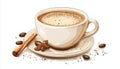 Cup Of Fragrant Coffee On A White Background Royalty Free Stock Photo