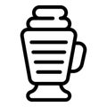 Cup frappe icon outline vector. Iced cup food
