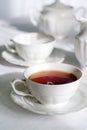 Cup of fresh and steaming tea. Royalty Free Stock Photo