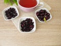 Fruit tea with dried cornelian cherry