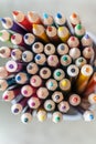 cup full of coloring pencils for school Royalty Free Stock Photo