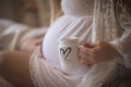 Cup full of love for good morning Royalty Free Stock Photo