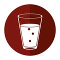 Cup glass coffee caffeine drink-circle icon shadow