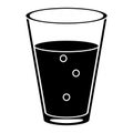 Cup glass coffee caffeine drink pictogram